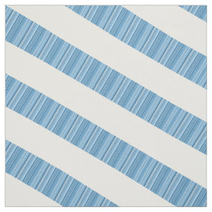 Blauer weißer Diagonal Moderne Streifen Stoff