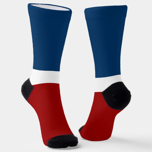 Blauer weißer Farbblockstil Socken (Von Creator hochgeladen)