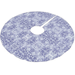 Blauer weißer niederländischer polyester weihnachtsbaumdecke