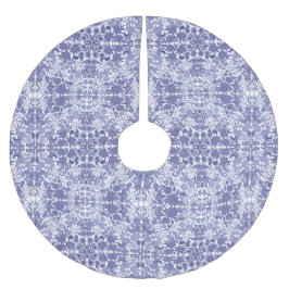 Blauer weißer niederländischer polyester weihnachtsbaumdecke