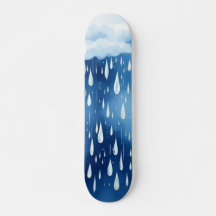 Blauer weißer Regen tropft Regenwetter