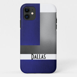 Blauer weißer u. silberner Fall Dallas Iphone 5 Case-Mate iPhone Hülle