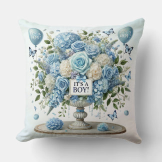 Blauer weißer Vase Throw Kissen