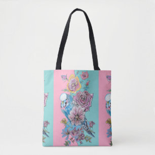 Blauer Wellensittich-Vogel Rose Blumenrosa Aqua Mä