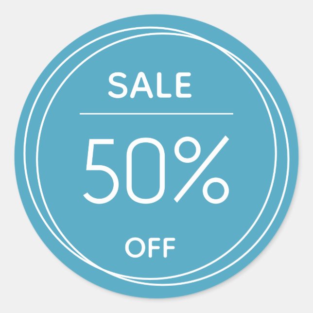 Blauer Werbeaktion Runder Aufkleber (Vorderseite)