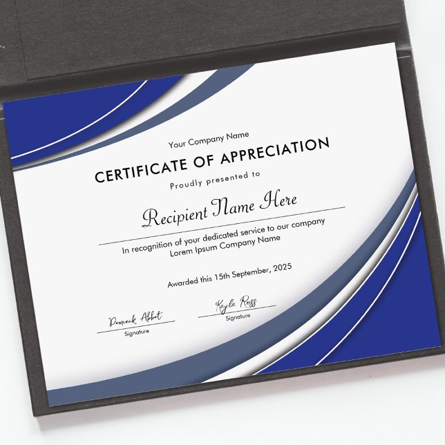 Blauer Wertschein (Certificate of Appreciation)