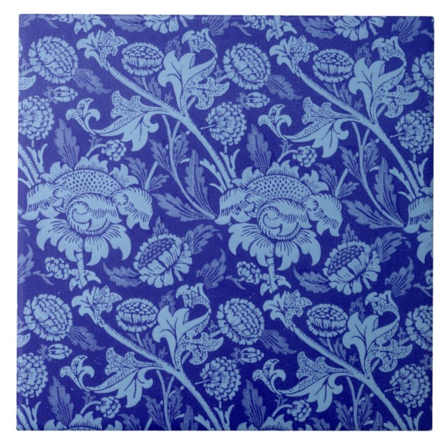Blauer Wey von William Morris Fliese (Vorderseite)