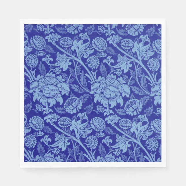 Blauer Wey von William Morris Serviette (Vorderseite)