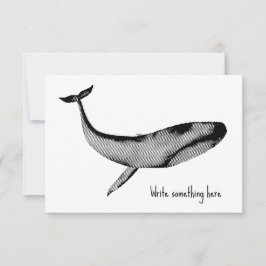 Blauer Whale Dankeskarte