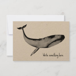 Blauer Whale Dankeskarte