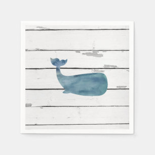 Blauer Whale Shiplap Rustikale Dekoration Serviette