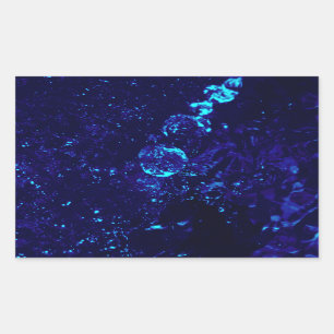 Blauer Whirlpool Bubbles Rectangle Sticker