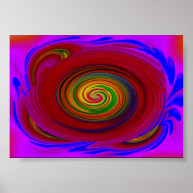 Blauer Whirlpool Poster (Vorne)