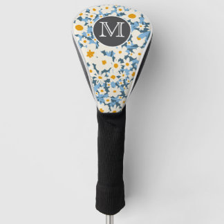 Blauer Wildblumen-Golf-Schutzbezug Golf Headcover
