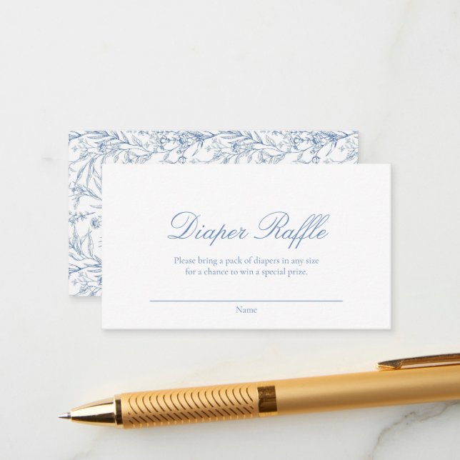 Blauer Windschutzscheibe für Babydusche Gezeichnet Begleitkarte (Vorderseite/Rückseite Beispiel)