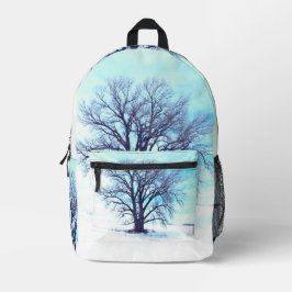 Blauer Winter Bedruckter Rucksack