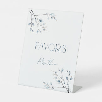 Blauer Winter Botanische Favoriten Sockelschild