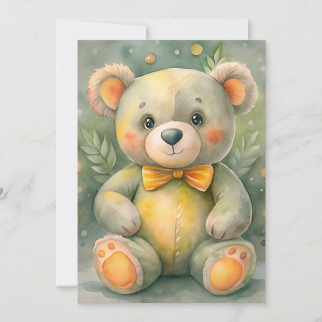 Blauer Winter mit Deeers Einladung (Vorderseite)