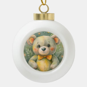 Blauer Winter mit Deeers Keramik Kugel-Ornament