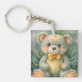 Blauer Winter mit Deeers Schlüsselanhänger