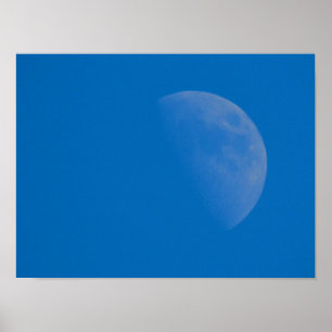 Blauer Winter-Mond Poster