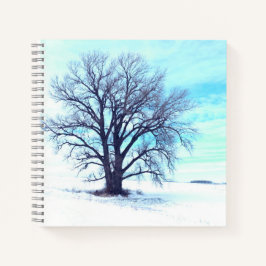 Blauer Winter Notizbuch