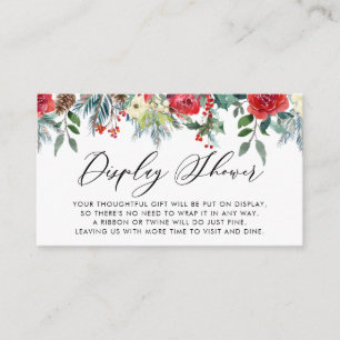 Blauer Winterblütendusche Begleitkarte