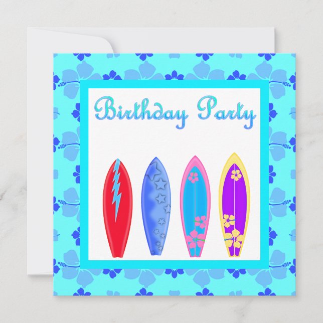 BLAUER WIPOUT BIRTHDAY PARTY INVITATION aqua Einladung (Vorderseite)