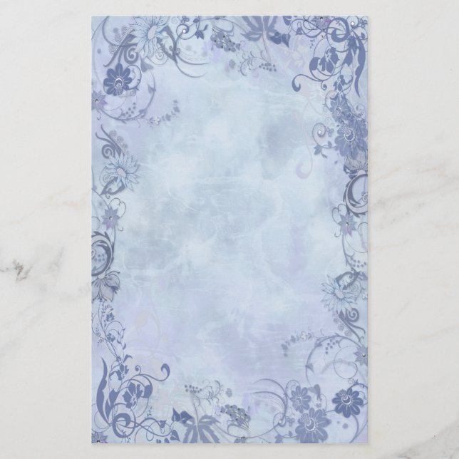 Blauer Wirbel Briefpapier (Vorderseite)