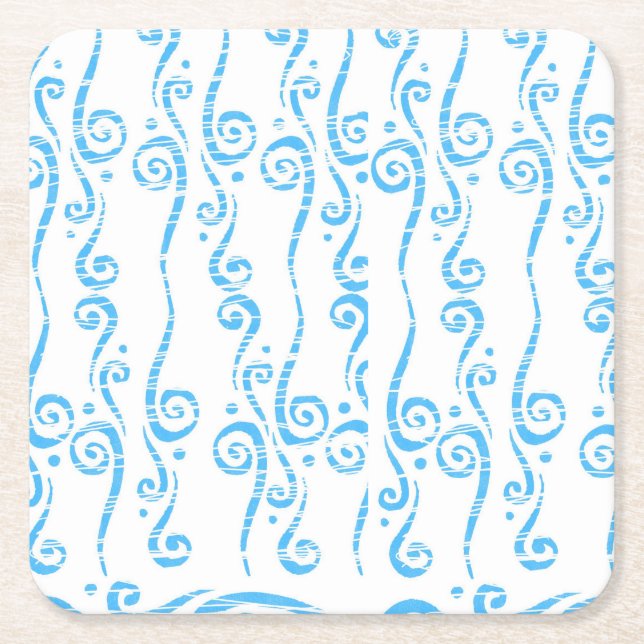Blauer Wirbel-Coaster Rechteckiger Pappuntersetzer (Vorderseite)