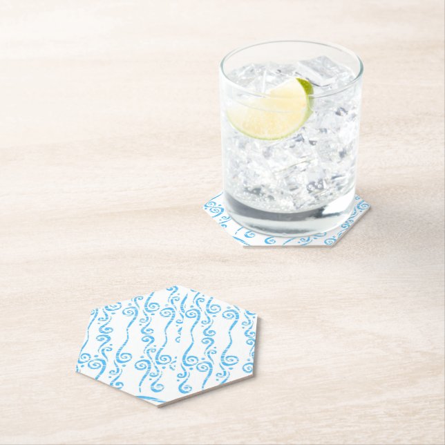Blauer Wirbel-Coaster Untersetzer (Vor Ort)