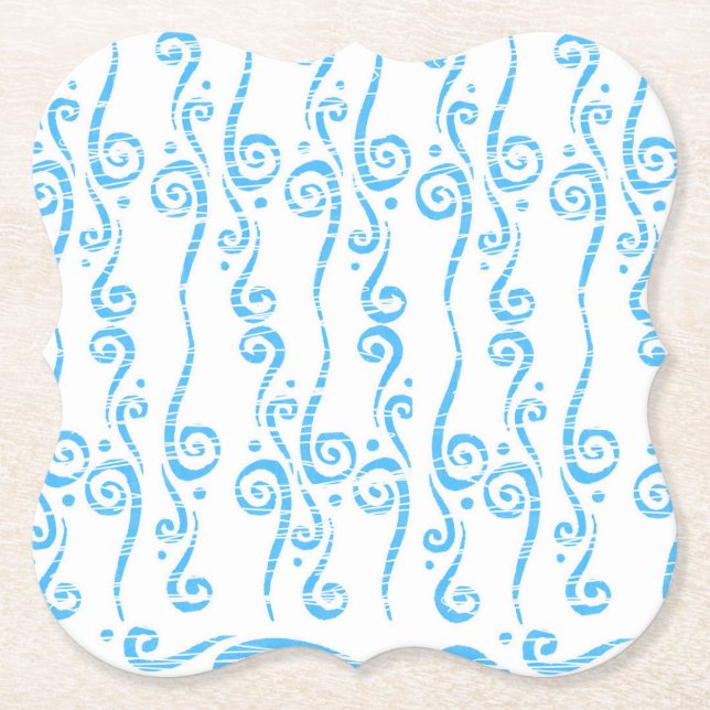 Blauer Wirbel-Coaster Untersetzer (Vorderseite)