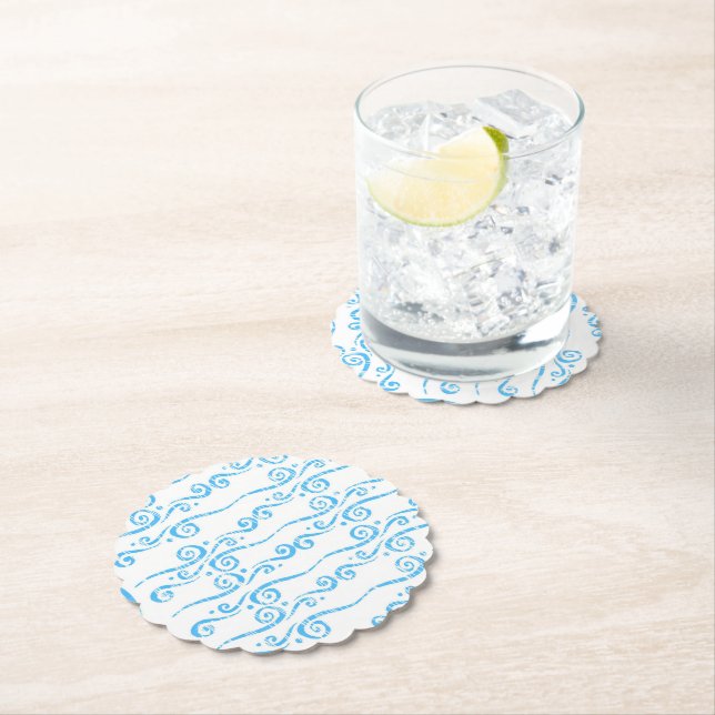 Blauer Wirbel-Coaster Untersetzer (Vor Ort)
