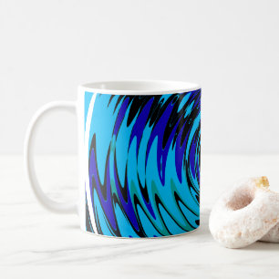 Blauer Wirbel Kaffee Tasse Abstrakt Kakao Tasse