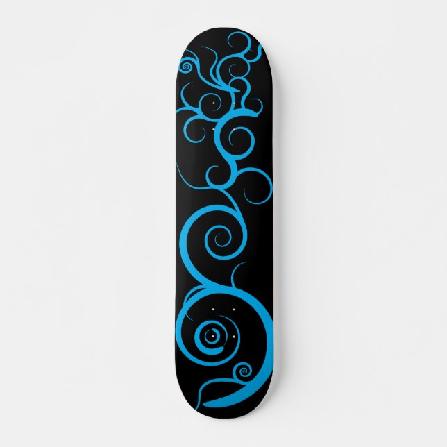 Blauer Wirbel Skateboard (Vorne)