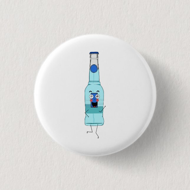 Blauer WKD, Getränk, süß Button (Vorderseite)