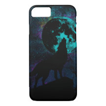 Blauer Wolf-Apple iPhone 7 Kasten