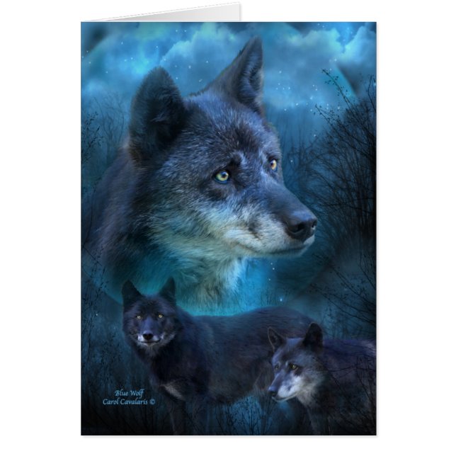 Blauer Wolf ArtCard (Vorne)