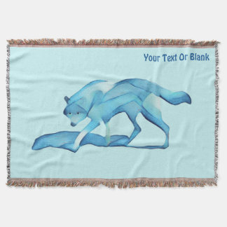 Blauer Wolf auf Schnee Decke