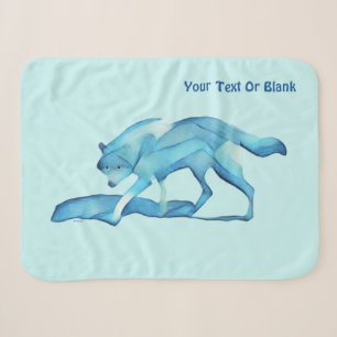Blauer Wolf auf Schnee Sherpadecke
