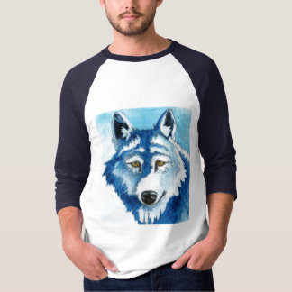blauer Wolf T-Shirt