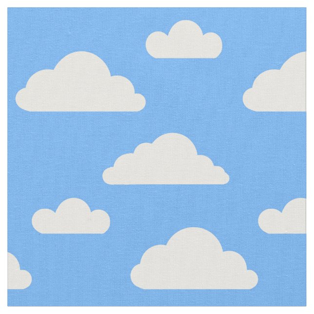 Blauer Wolkenstoff von Nicole Janes Stoff (Nahaufnahme)