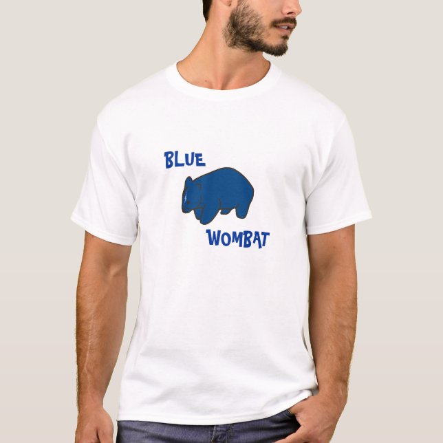 Blauer Wombat T - Shirt (Vorderseite)