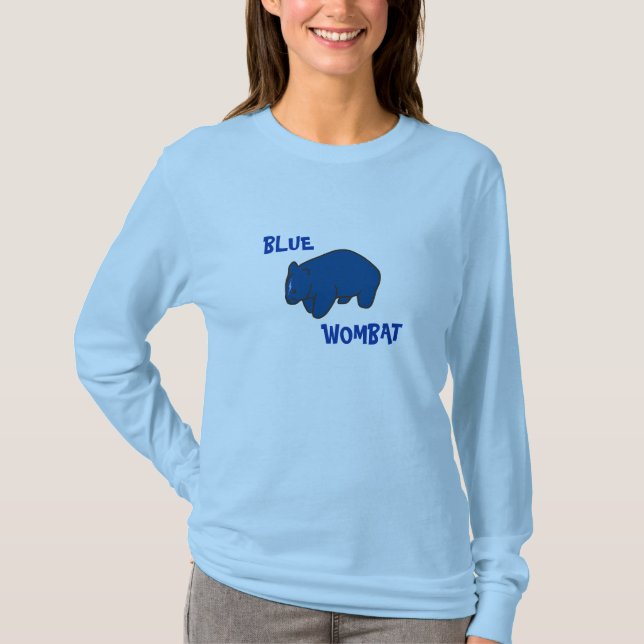 Blauer Wombat T - Shirt (Vorderseite)