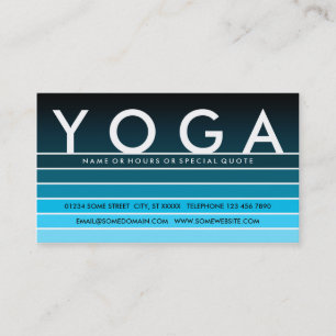 Blauer YOGA Visitenkarte