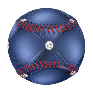 Blauer Zauber Kleiner Quadrat Dekoratives Muster Baseball
