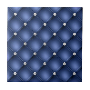 Blauer Zauber Kleiner Quadrat Dekoratives Muster Fliese