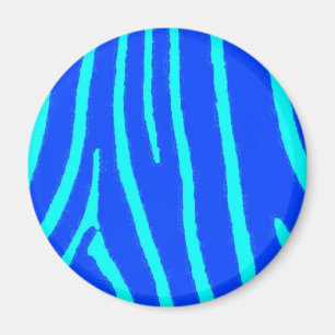 Blauer Zebra-Druck-Magnet Magnet