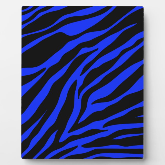 Blauer Zebra Fotoplatte (Vorderseite)