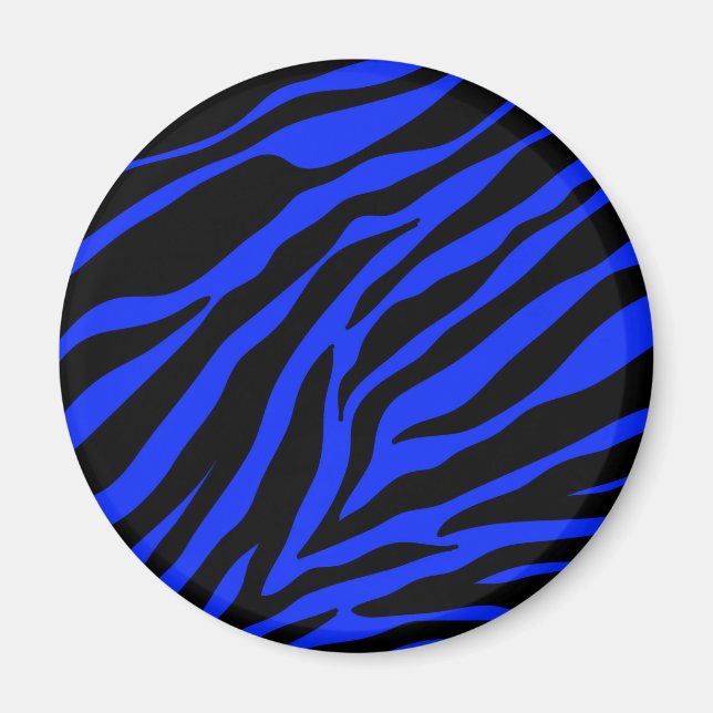 Blauer Zebra Magnet (Vorne)
